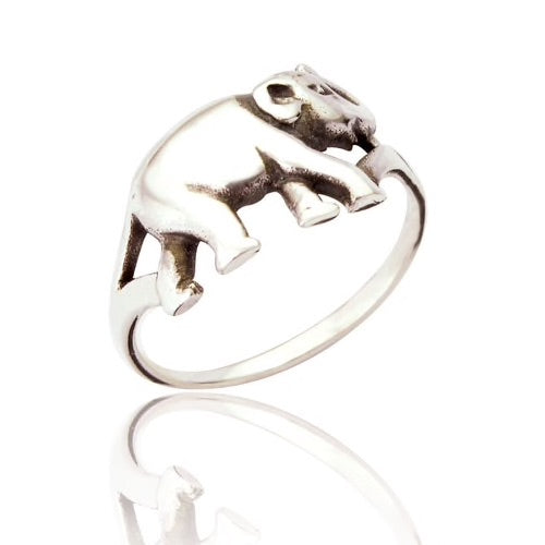 Sterling silver hot sale elephant ring