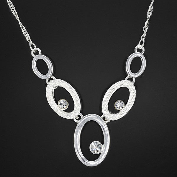 Silver Plated Silver Ice Modern Necklace