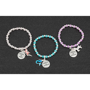 Girls Silver Plated Mystical Beads Bracelet in 3 Designs and Colours