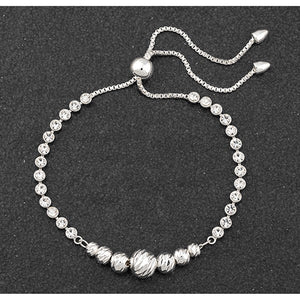 Bubbles Sparkle Silver Plated Friendship Bracelet