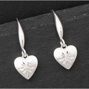 Pure Elegance Silver Plated Heart Earrings
