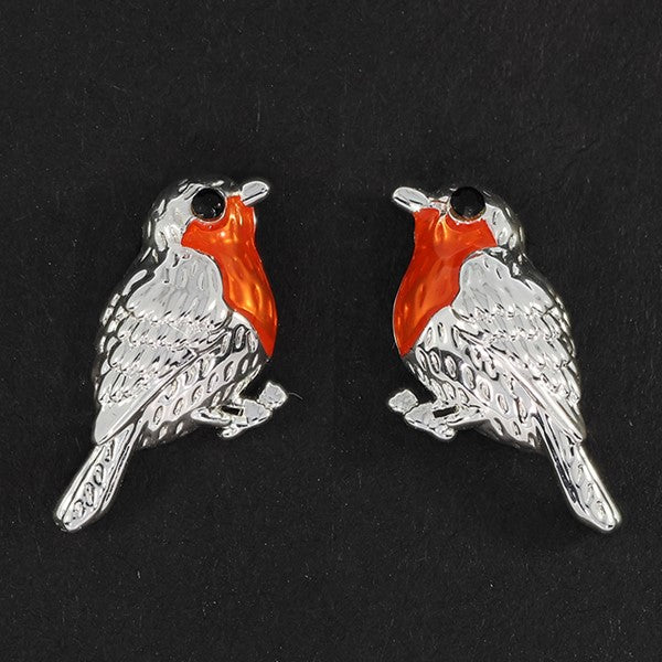 Robin Appear Silver Stud Earrings