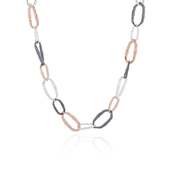 Molten Contemporary Three Tone Necklace