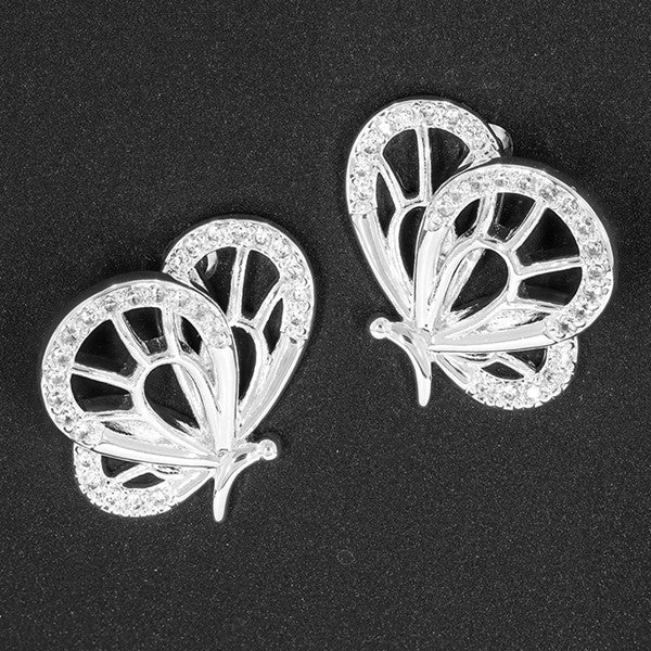 Filigree Silver Plated Flutterby Earrings