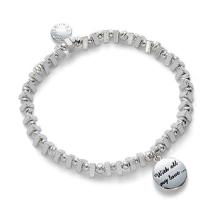 Silver Plated Bracelet with message - With All My Love