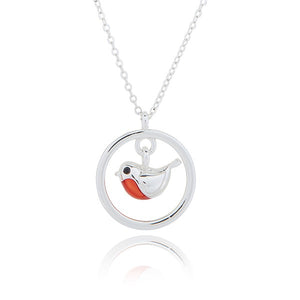 Silver Plated Robin Necklace