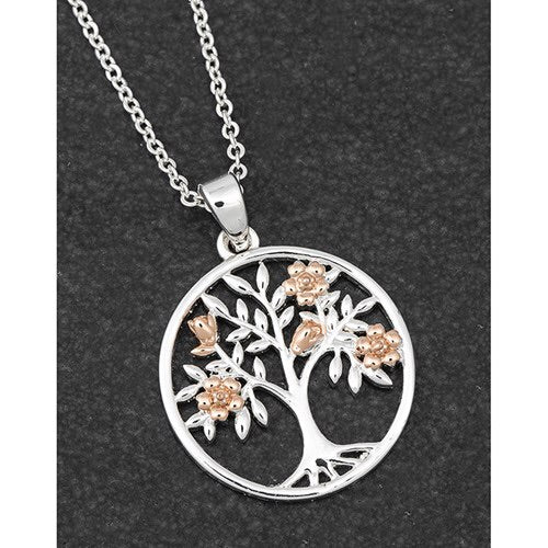 Blossom Tree of Life Two Tone Necklace