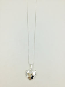 Long Hammered Heart Necklaces - Comes In Rose Gold and Sikver