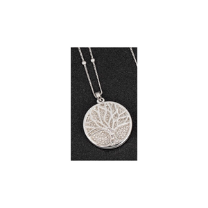Silver plated or Rose Gold Plated Tree of Life Long Necklace