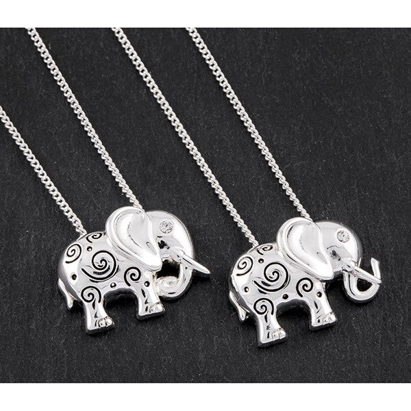Silver Plated Lucky Elephant Necklace