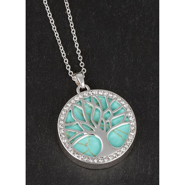 Tree of Life Necklace Necklace in Turquoise