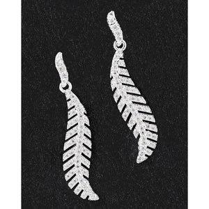 Silver Plated Feather Earrings