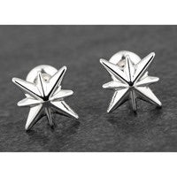 Celestial Spark Star Silver Plated Earrings