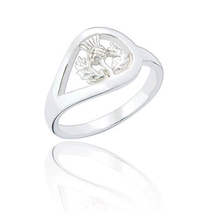Sterling Silver Celtic Thistle Ring