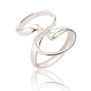 Sterling Silver Double Circle Ring