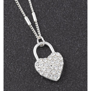 Silver Plated Sparkle Hearts Necklace