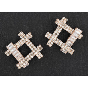 Sparkle Diamonte Rose Gold Plated Earrings