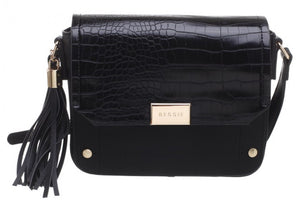Bessie of London Handbag with Strap and Tassles In 2 Colours
