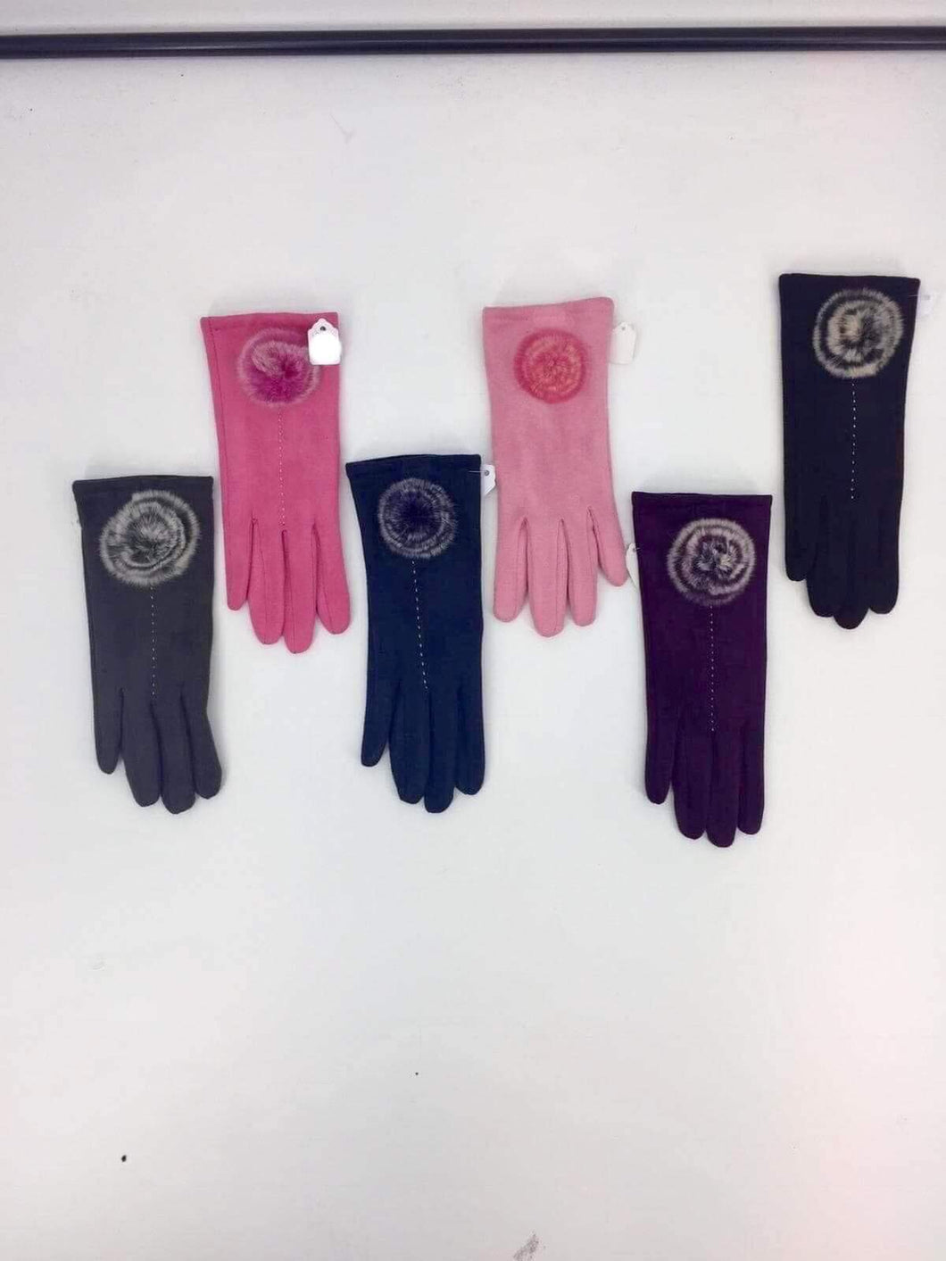 Luxury Gloves with Faux Fur PomPom - Comes In 6 Colours